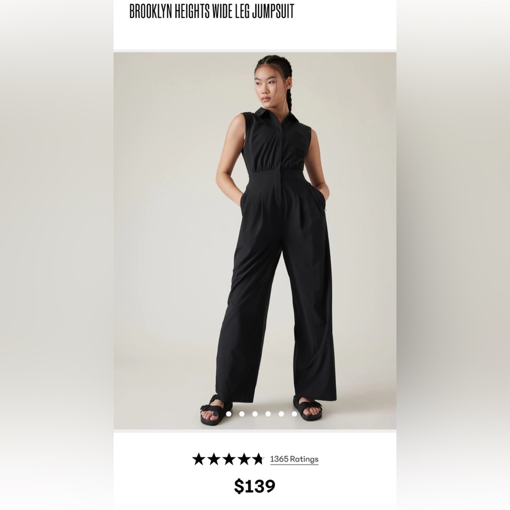 Athleta BROOKLYN HEIGHTS Wide Leg jumpsuit sz 8